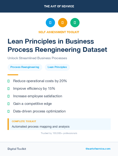 Lean Principles in Business Process Reengineering Dataset