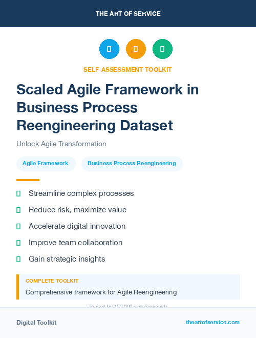 Scaled Agile Framework in Business Process Reengineering Dataset
