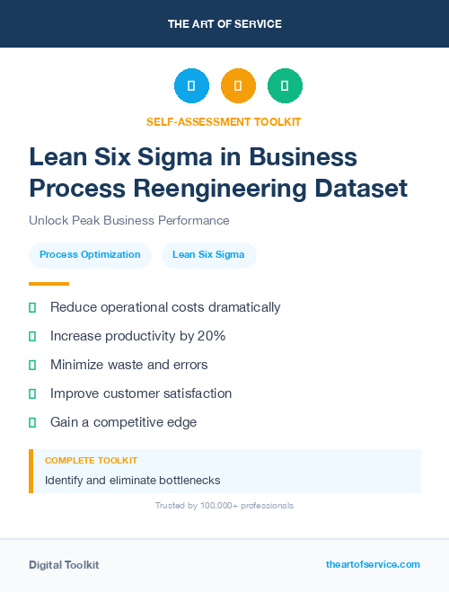Lean Six Sigma in Business Process Reengineering Dataset