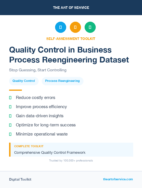 Quality Control in Business Process Reengineering Dataset