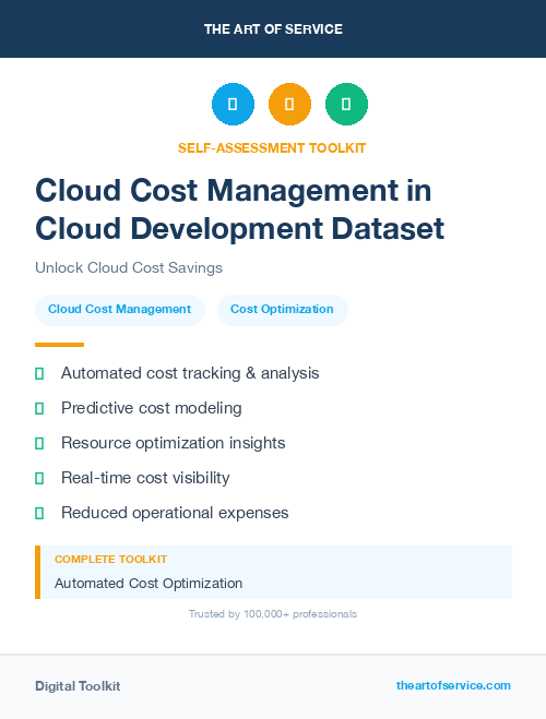 Cloud Cost Management in Cloud Development Dataset
