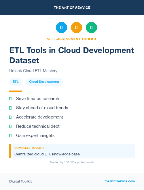 ETL Tools in Cloud Development Dataset