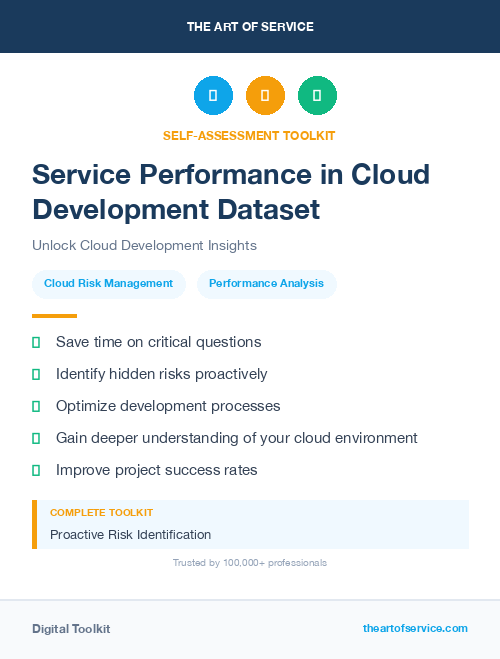 Service Performance in Cloud Development Dataset