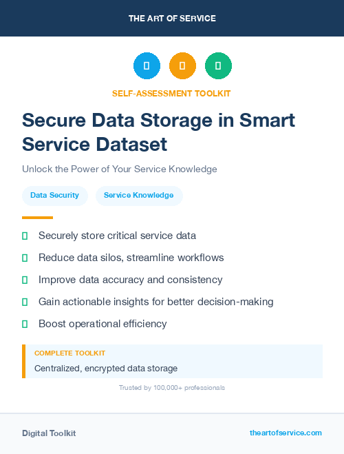 Secure Data Storage in Smart Service Dataset