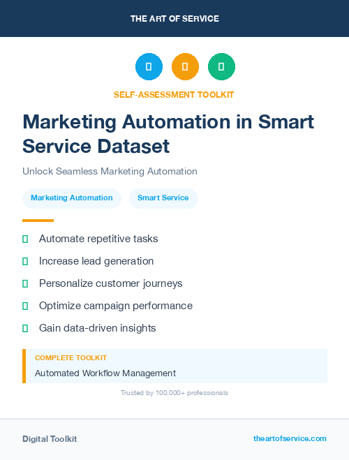 Marketing Automation in Smart Service Dataset