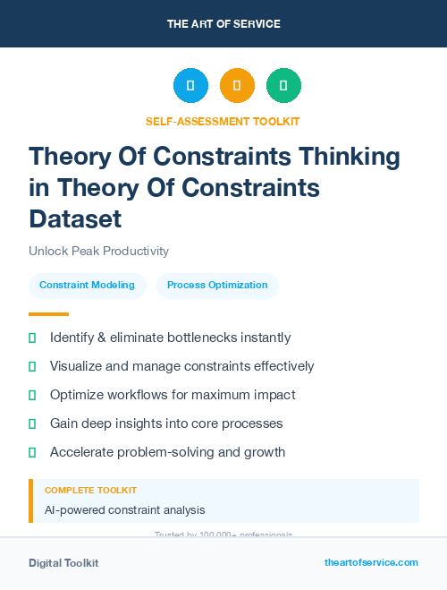 Theory Of Constraints Thinking in Theory Of Constraints Dataset
