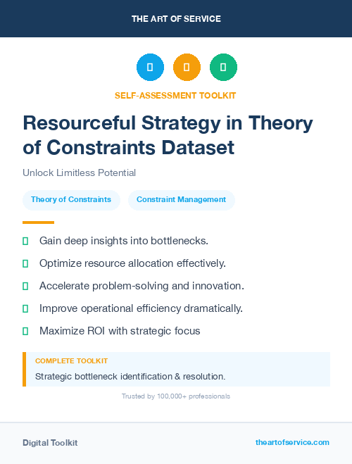 Resourceful Strategy in Theory of Constraints Dataset
