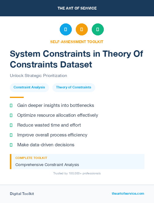 System Constraints in Theory Of Constraints Dataset