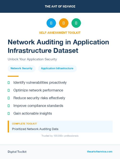 Network Auditing in Application Infrastructure Dataset