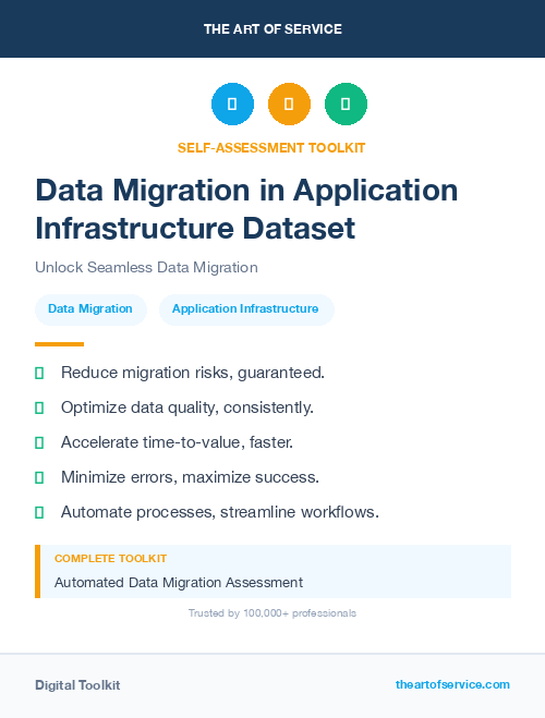 Data Migration in Application Infrastructure Dataset