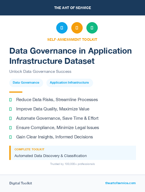 Data Governance in Application Infrastructure Dataset