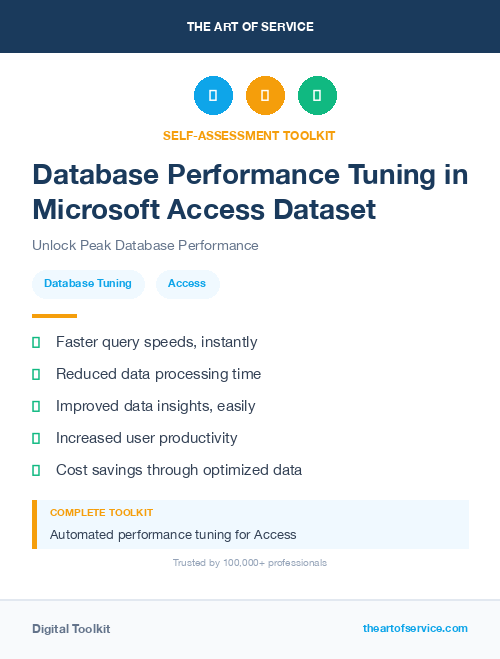 Database Performance Tuning in Microsoft Access Dataset
