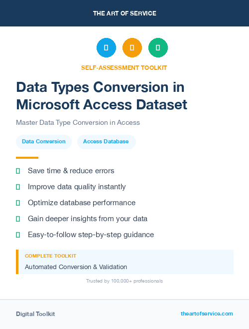 Data Types Conversion in Microsoft Access Dataset