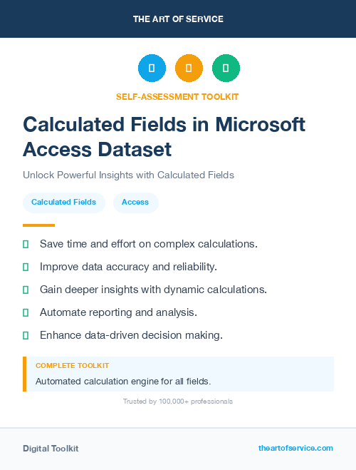 Calculated Fields in Microsoft Access Dataset