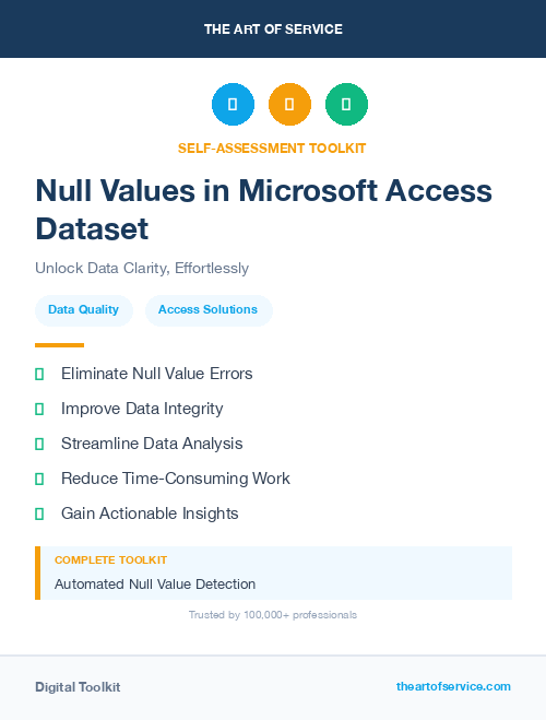 Null Values in Microsoft Access Dataset