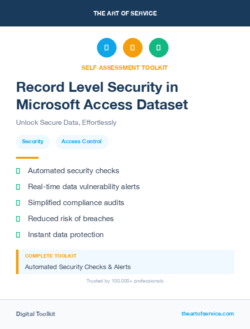 Record Level Security in Microsoft Access Dataset