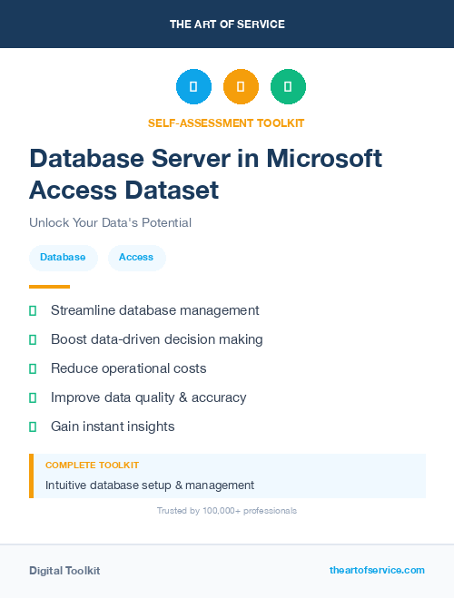 Database Server in Microsoft Access Dataset