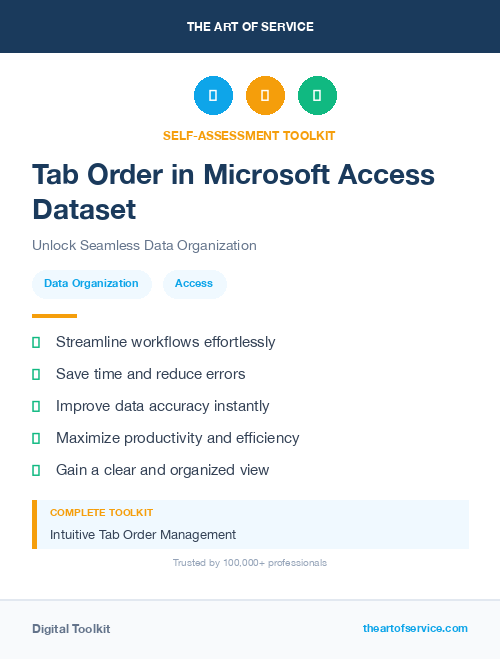 Tab Order in Microsoft Access Dataset