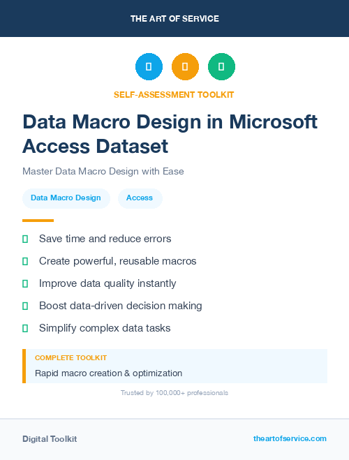 Data Macro Design in Microsoft Access Dataset