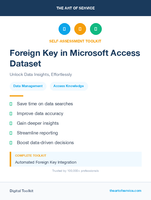 Foreign Key in Microsoft Access Dataset