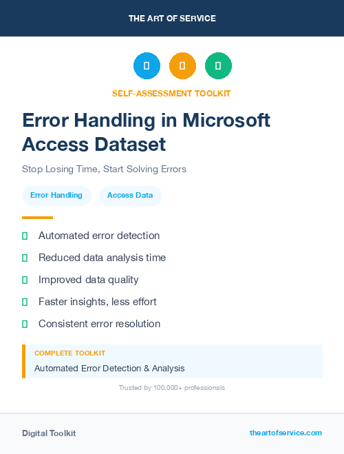 Error Handling in Microsoft Access Dataset