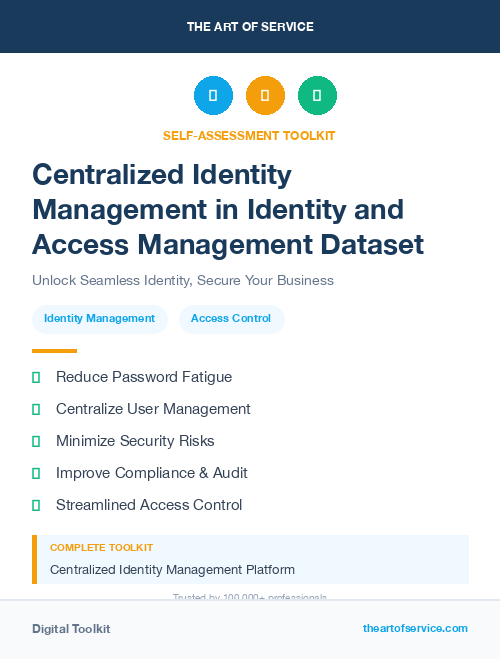 Centralized Identity Management in Identity and Access Management Dataset
