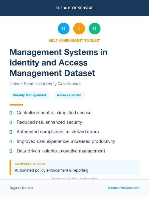 Management Systems in Identity and Access Management Dataset