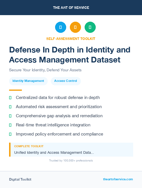 Defense In Depth in Identity and Access Management Dataset
