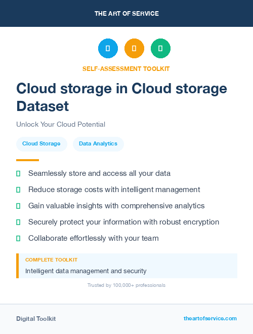 Cloud storage in Cloud storage Dataset