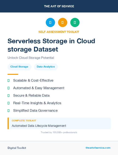 Serverless Storage in Cloud storage Dataset