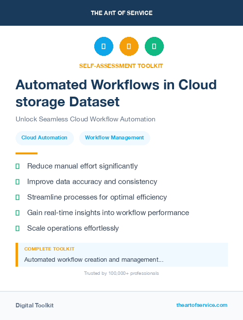 Automated Workflows in Cloud storage Dataset