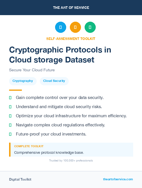 Cryptographic Protocols in Cloud storage Dataset
