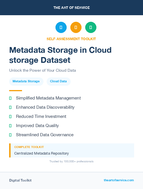 Metadata Storage in Cloud storage Dataset