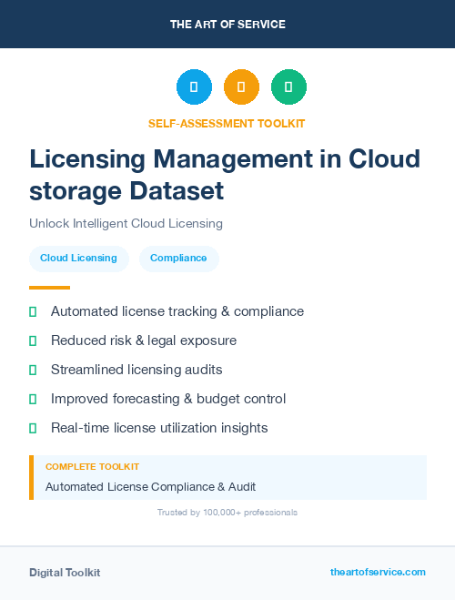 Licensing Management in Cloud storage Dataset