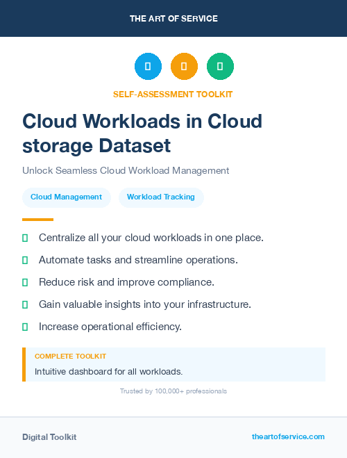 Cloud Workloads in Cloud storage Dataset