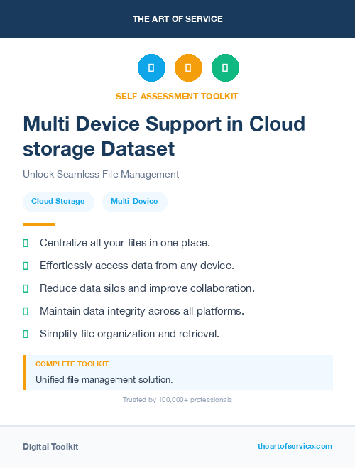 Multi Device Support in Cloud storage Dataset