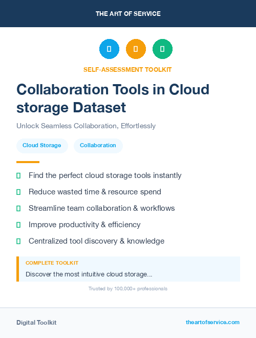 Collaboration Tools in Cloud storage Dataset