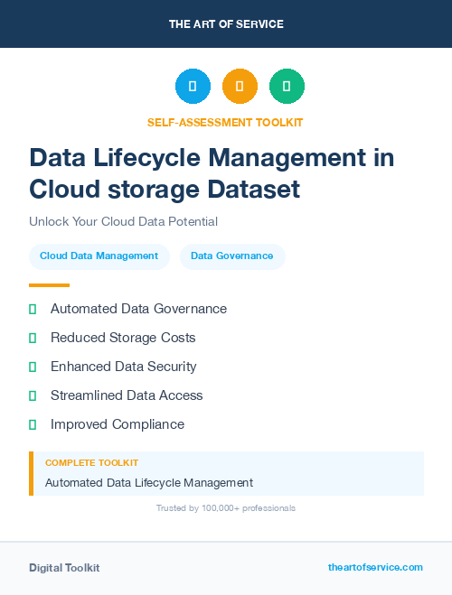 Data Lifecycle Management in Cloud storage Dataset