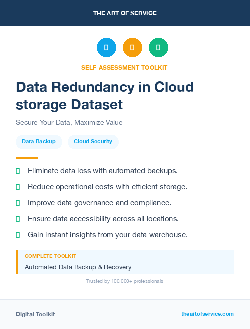Data Redundancy in Cloud storage Dataset