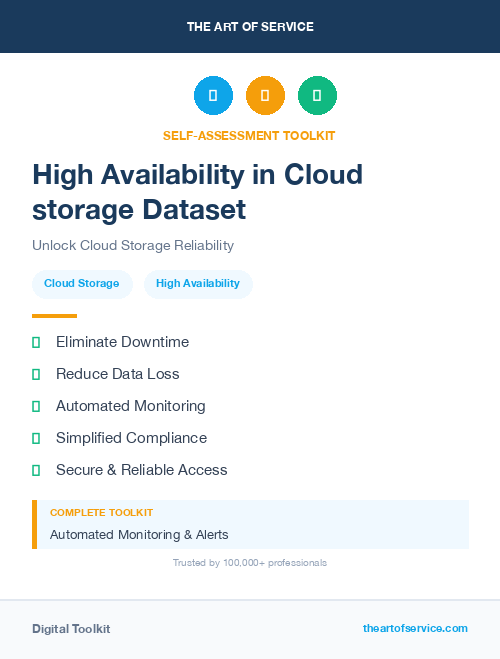 High Availability in Cloud storage Dataset