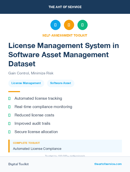 License Management System in Software Asset Management Dataset