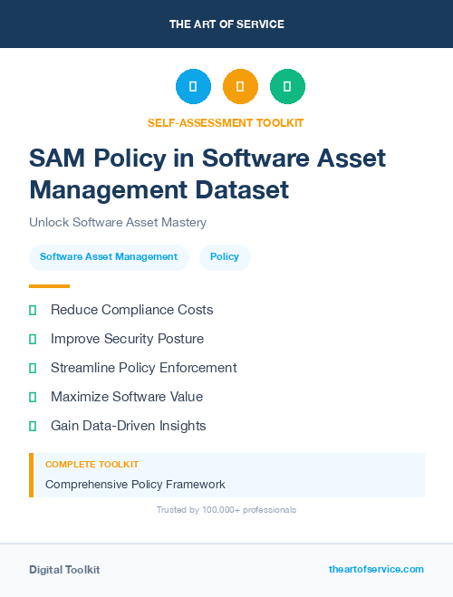 SAM Policy in Software Asset Management Dataset