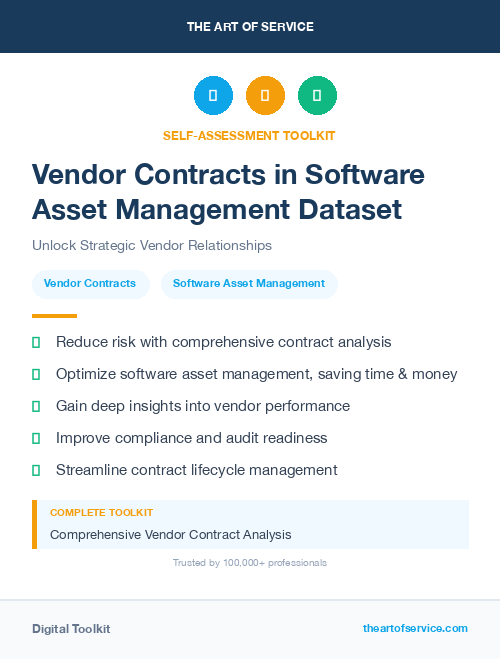 Vendor Contracts in Software Asset Management Dataset
