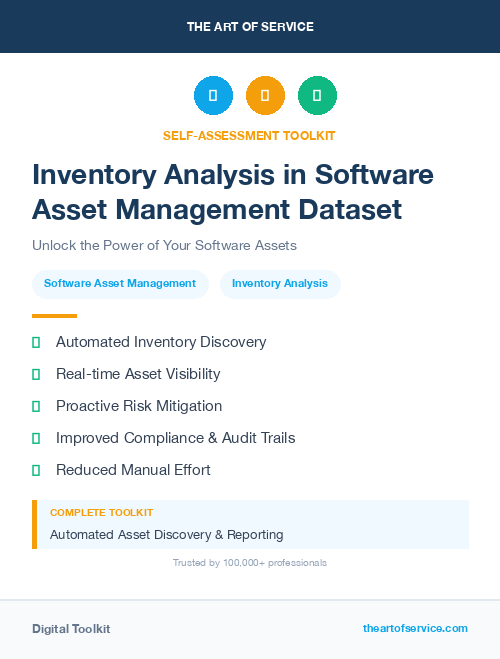 Inventory Analysis in Software Asset Management Dataset