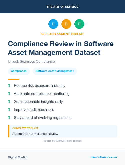 Compliance Review in Software Asset Management Dataset