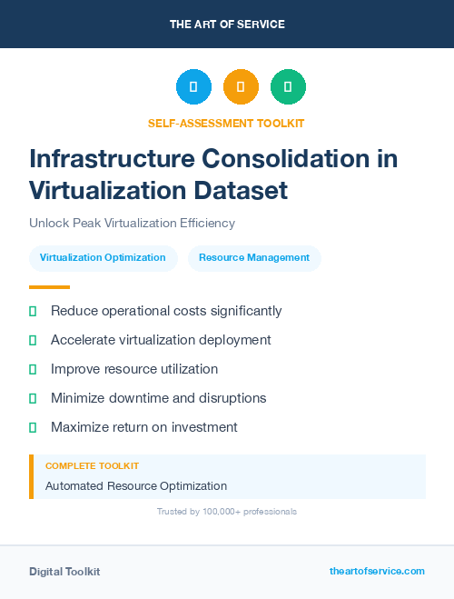 Infrastructure Consolidation in Virtualization Dataset