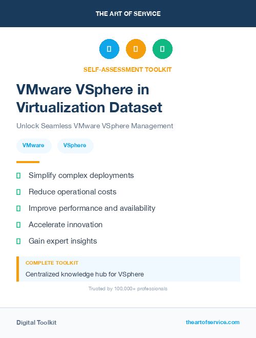 VMware VSphere in Virtualization Dataset