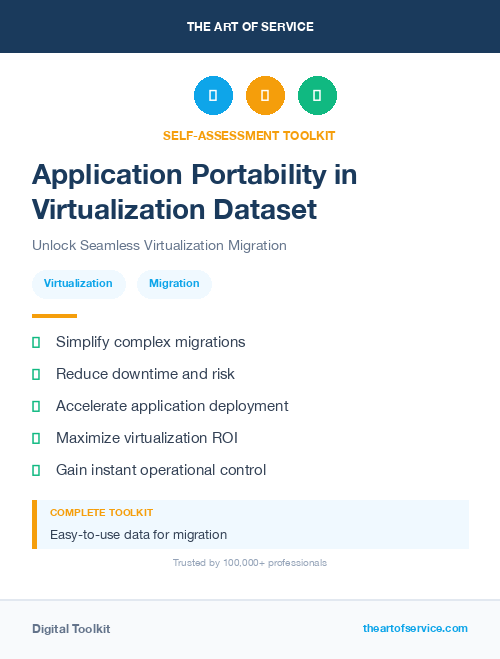 Application Portability in Virtualization Dataset