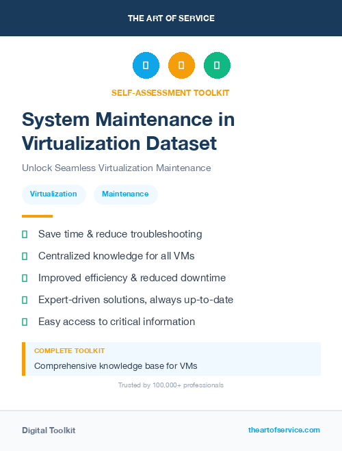 System Maintenance in Virtualization Dataset