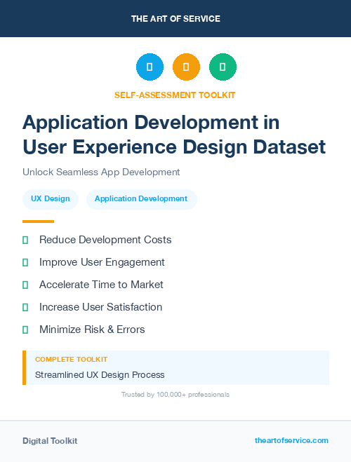 Application Development in User Experience Design Dataset